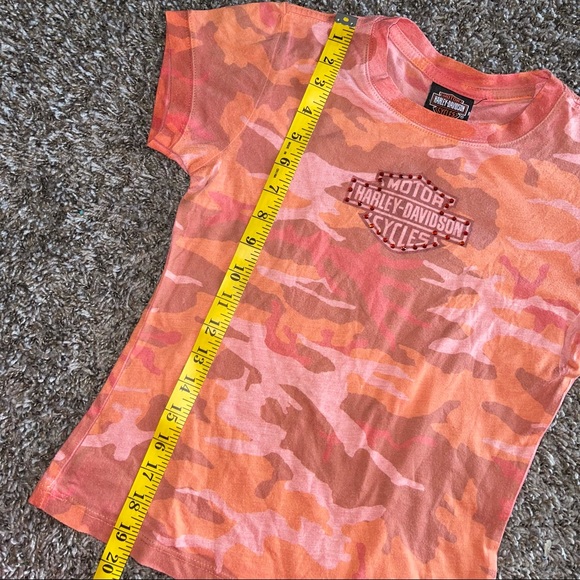 Harley Davidson Orange Camouflage Tshirt - Picture 4 of 8
